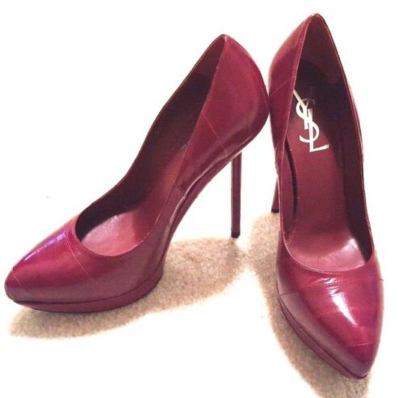 NEW 100% AUTHENTIC YVES SAINT LAURENT "DIVINE" Eel Skin Pump 8.5 - Picture 5 of 7